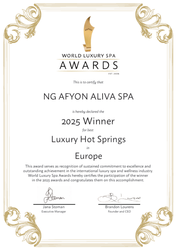 Ng Hotels Odullerimiz Afyon Luxury Hot Spring