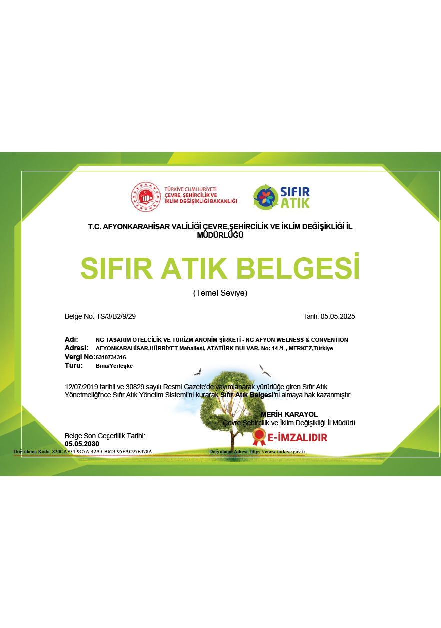 Ng Afyon Sifir Atik Belgesi