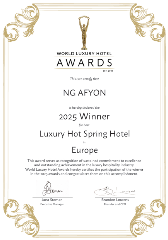 Ng Hotels Odullerimiz Afyon Luxury Hot Spring Hotel