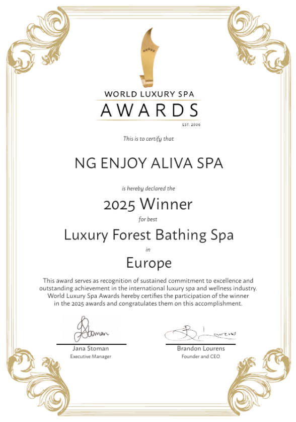 Ng Hotels Odullerimiz Enjoy Luxury Forest Bathing Spa