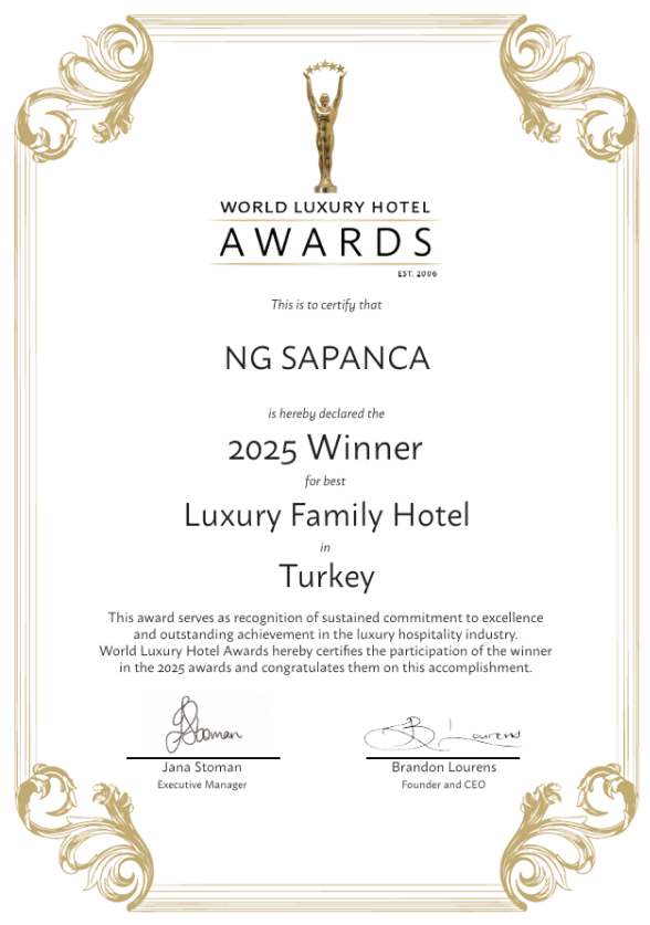 Ng Hotels Odullerimiz Sapanca Luxury Family Hotel